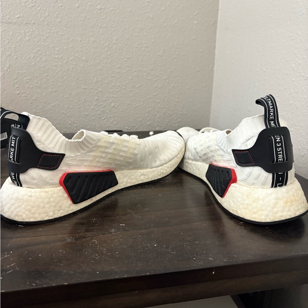 Mens adidas Red and White Sneakers - Picture 4 of 4